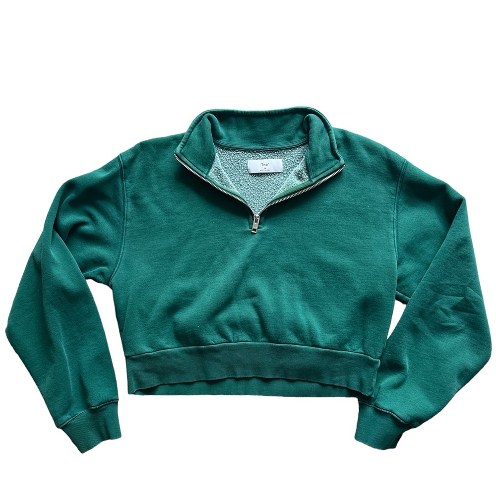 TNA cropped quarter zip